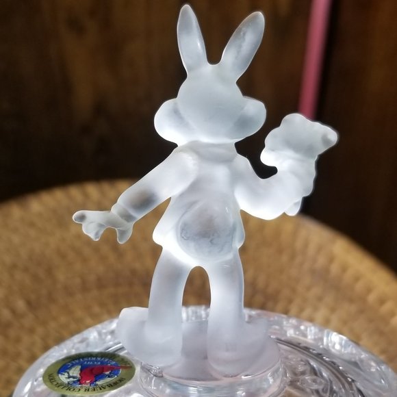 1985 Hofbauer Bugs Bunny Lead Crystal Glass Trinket Dish Vintage Looney Tunes - Picture 5 of 9